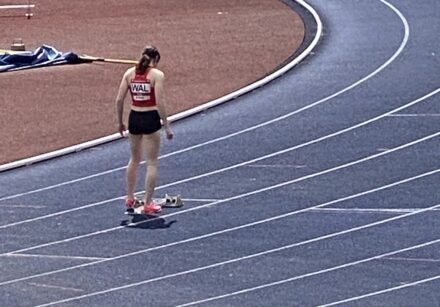 athlete on a track