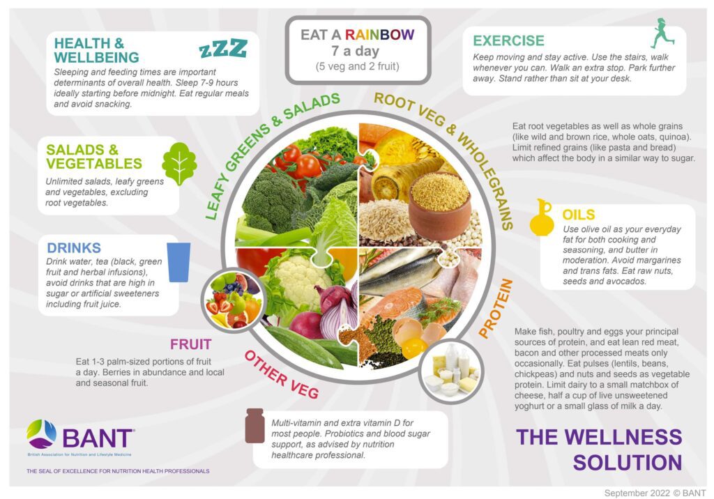 graphic of balanced food groups on a plate