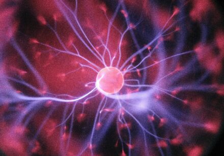 synapse in the brain lighting up